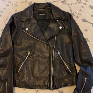 Madewell Washed Leather Motorcycle Jacket